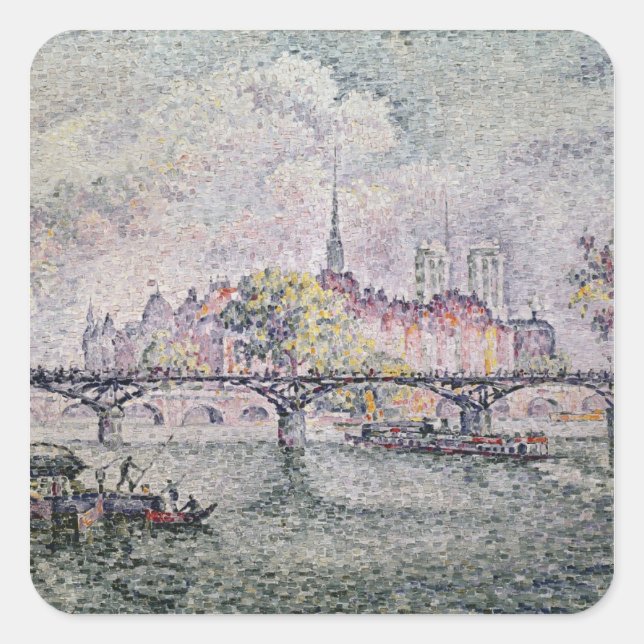 Adesivo Quadrado Ile de la Cite, Paris, 1912 (Frente)