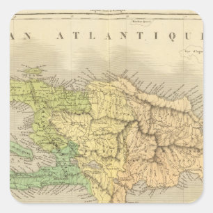 Adesivo Quadrado Ile St Domingue ou Haiti