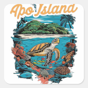 Adesivo Quadrado Ilha Apo