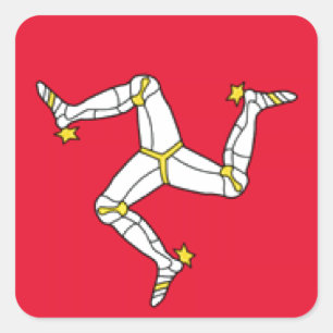 Adesivo Quadrado Ilha da bandeira do homem