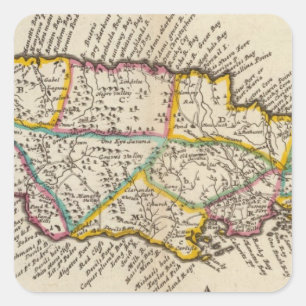 Adesivo Quadrado Ilha da Jamaica