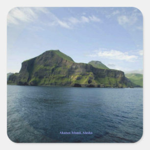 Adesivo Quadrado Ilha de Akutan