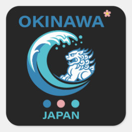 Adesivo Quadrado Ilha de Okinawa Japão