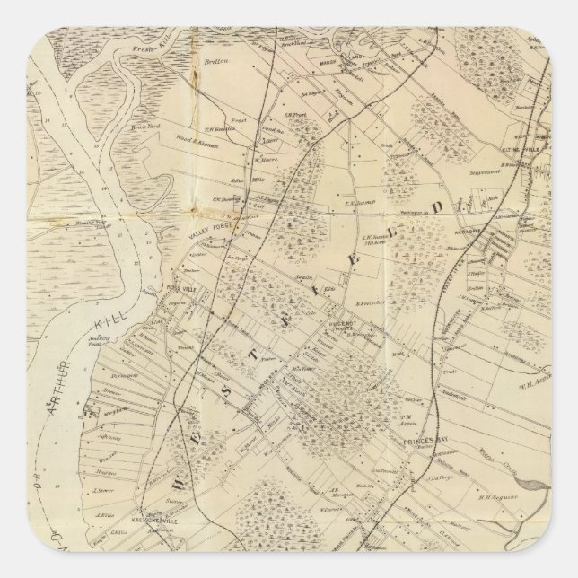 Adesivo Quadrado Ilha Staten Sul (Frente)