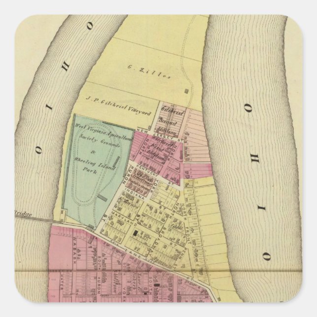 Adesivo Quadrado Ilha Wheeling (Frente)