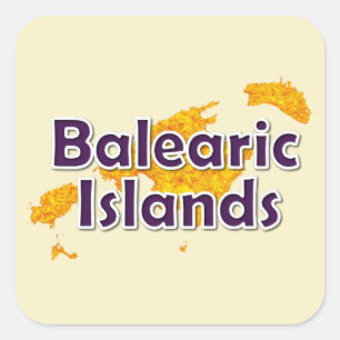 Adesivo Quadrado Ilhas Baleares