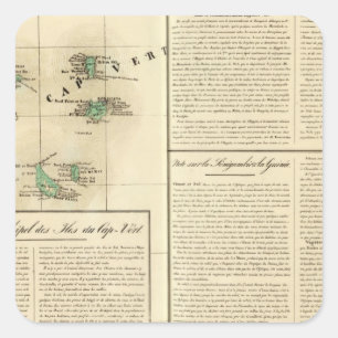 Adesivo Quadrado Ilhas de Cabo Verde África