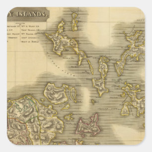 Adesivo Quadrado Ilhas de Orkney