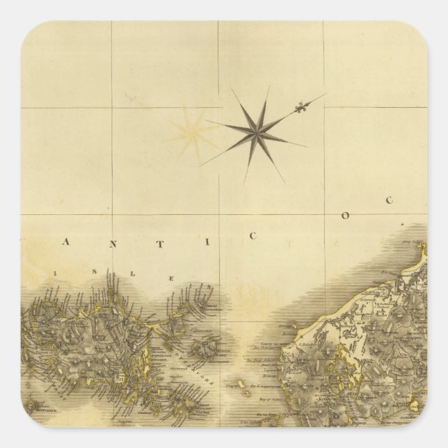 Adesivo Quadrado Ilhas do Sudoeste (Frente)