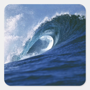 Adesivo Quadrado Ilhas Fiji, Tavarua, Cloudbreak. Uma onda