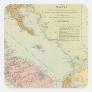 Adesivo Quadrado Ilhas Ionian, Malta