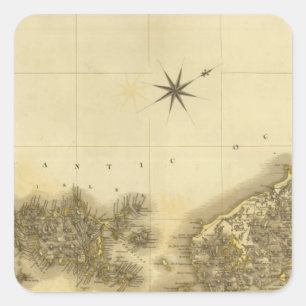 Adesivo Quadrado Ilhas ocidentais sul