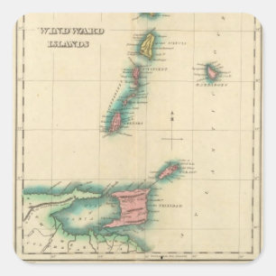 Adesivo Quadrado Ilhas Windward