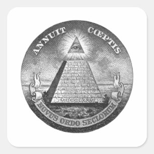 Adesivo Quadrado Illuminati todo o olho de vista