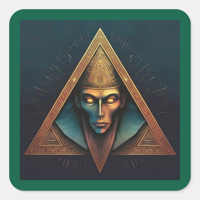 Adesivo Quadrado Illuminati Wall Crest (Frente)