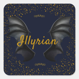 Adesivo Quadrado Illyrian Wings