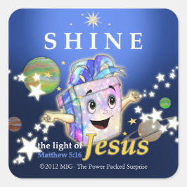 Adesivo Quadrado Iluminar a Luz de Jesus