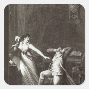 Adesivo Quadrado Ilustração 'das amarguras de Werther