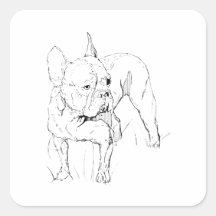 Ilustração de Cachorro Desenhada à Mão do Bulldog