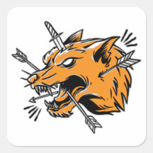 Ilustração de desenho da mão do lobo T-Shirt Truck