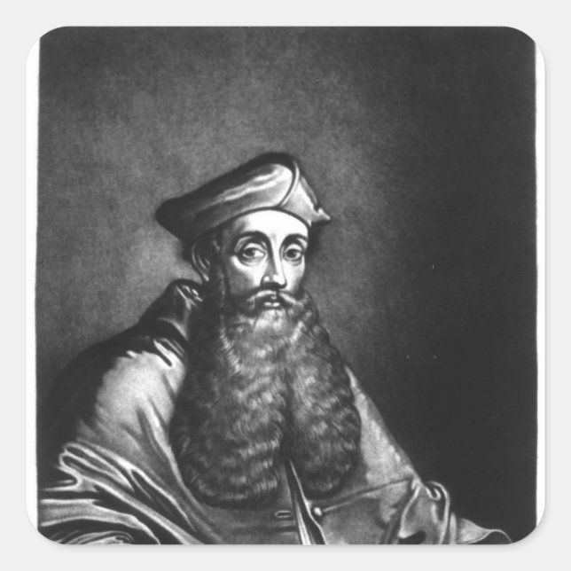 Adesivo Quadrado Ilustração de Reginald Pole (Frente)