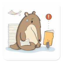 Ilustração Divertida de Tamanduá com Excesso de Pa