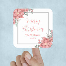 Ilustração Floral Natal Feliz Personalizado