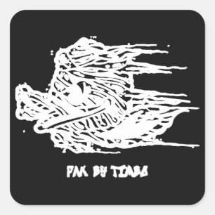 Adesivo Quadrado Ilustração Greasy Boyz Pak Por Timbo