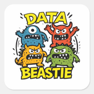 Adesivo Quadrado Ímã do Monstro de Dados Roncador