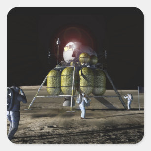 Adesivo Quadrado Imagem artística de uma nova nave espacial para a