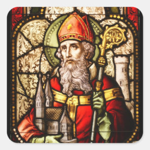 Adesivo Quadrado Imagem de Patrick de santo no vitral
