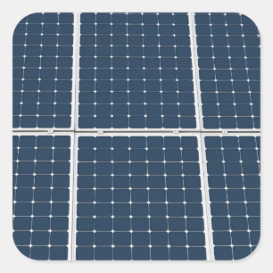 Adesivo Quadrado Imagem engraçada de um painel de energia solar