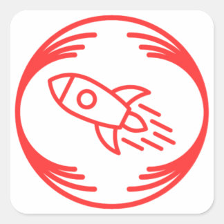 Adesivo Quadrado Imagem engraçada no meio de um design engraçado