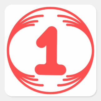 Adesivo Quadrado Imagem engraçada no meio de um design engraçado