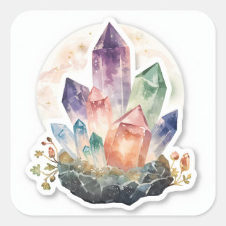 Adesivo Quadrado Imagens de Pintura de Aglomerado de Cristal Mágico