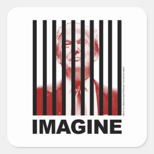 Adesivo Quadrado Imagine Trump atrás de Bares