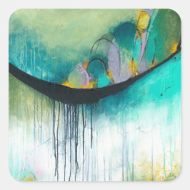 Adesivo Quadrado Immerso - Arte de Abstrato Expressionismo Quadrado