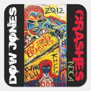 ADESIVO QUADRADO IMPACTOS DE DOW JONES INDICA