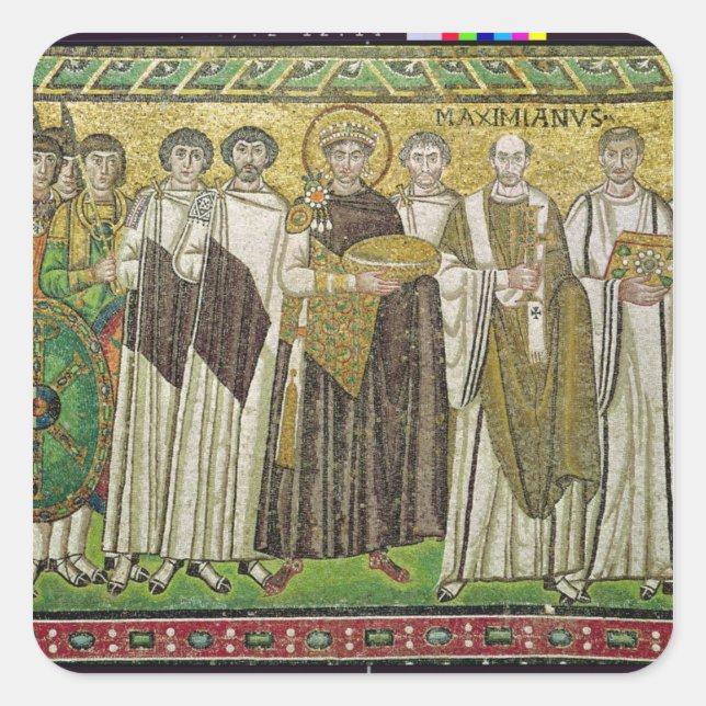 Adesivo Quadrado Imperador Justinian I (Frente)