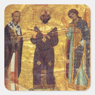 Adesivo Quadrado Imperador Nicephorus III Botaniat de Grec Coisl 79
