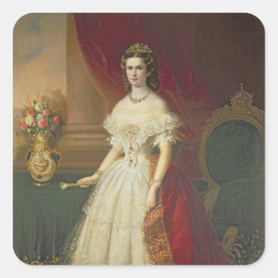 Adesivo Quadrado Imperatriz Elizabeth de Baviera, 1863