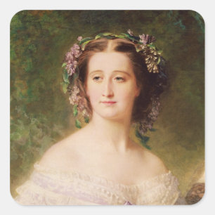 Adesivo Quadrado Imperatriz Eugenie e suas senhoras na espera