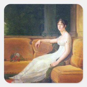 Adesivo Quadrado Imperatriz Josephine em Malmaison, c.1801