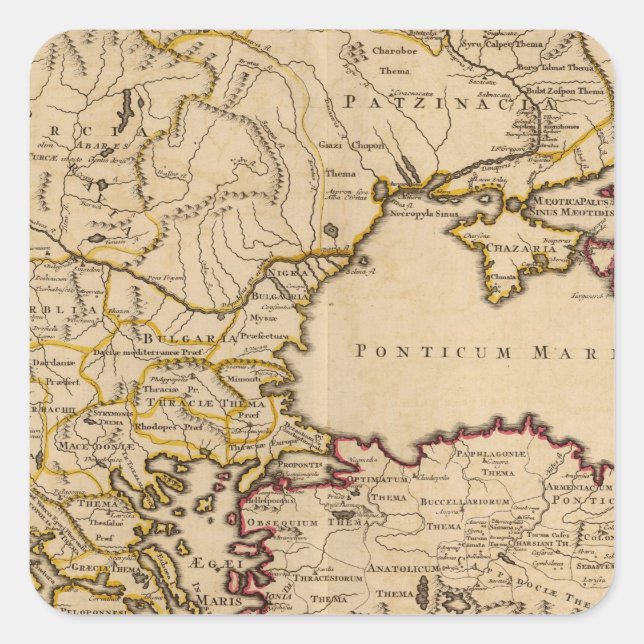 Adesivo Quadrado Império Bizantino (Frente)