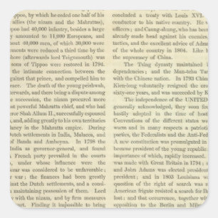 Adesivo Quadrado Império do ANÚNCIO 1811 de Napoleon Bonaparte