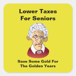 Adesivo Quadrado Impostos Mais Baixos Para Mais velho