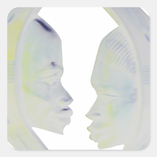 Adesivo Quadrado Impressão africano Hakuna Matata Design (Frente)