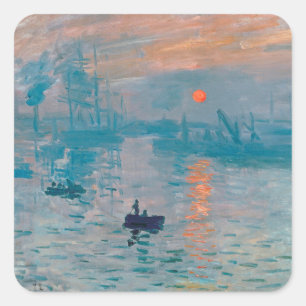 Adesivo Quadrado Impressão Clausto sunrise impressionista