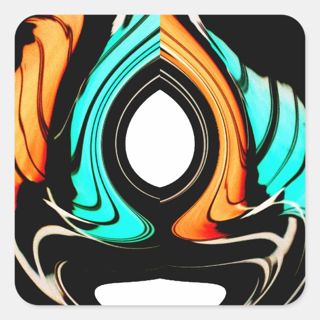 Adesivo Quadrado Impressão de Arte de Padrão Tradicional Africano (Frente)