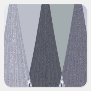 Adesivo Quadrado Impressão de Arte de Pontos Críticos da Cinza Cinz